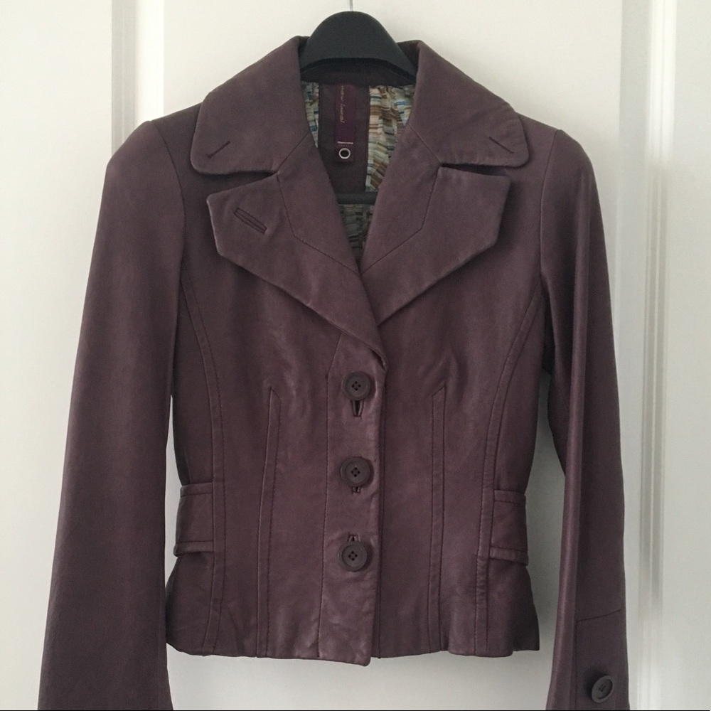 NEW LABEL genuine leather size XS